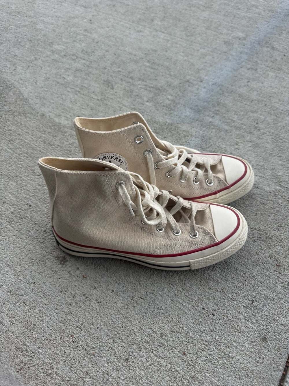 Converse Chuck 70 High Top Parchment Sneakers Unisex Size 4.5 Men / 6.5 Women